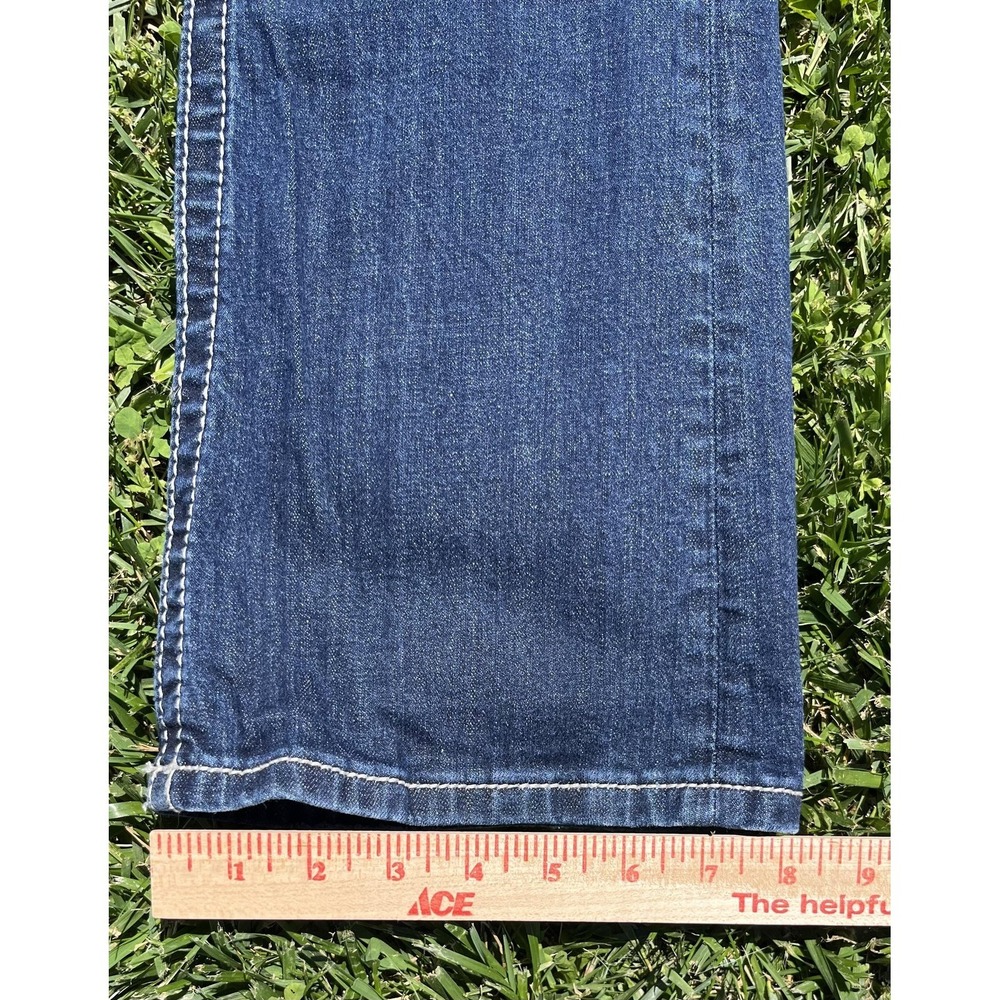 Miss Me Jeans Womens 29 Blue Mid Rise Easy Boot Cross Pocket Stretch Denim - Picture 10 of 12